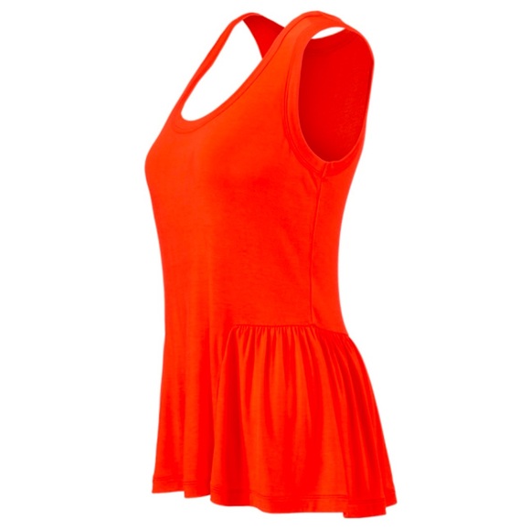 Cabi Style #5402 Red Orange Tee Shirt Tank Beautiful with gathering around sides - Picture 3 of 9